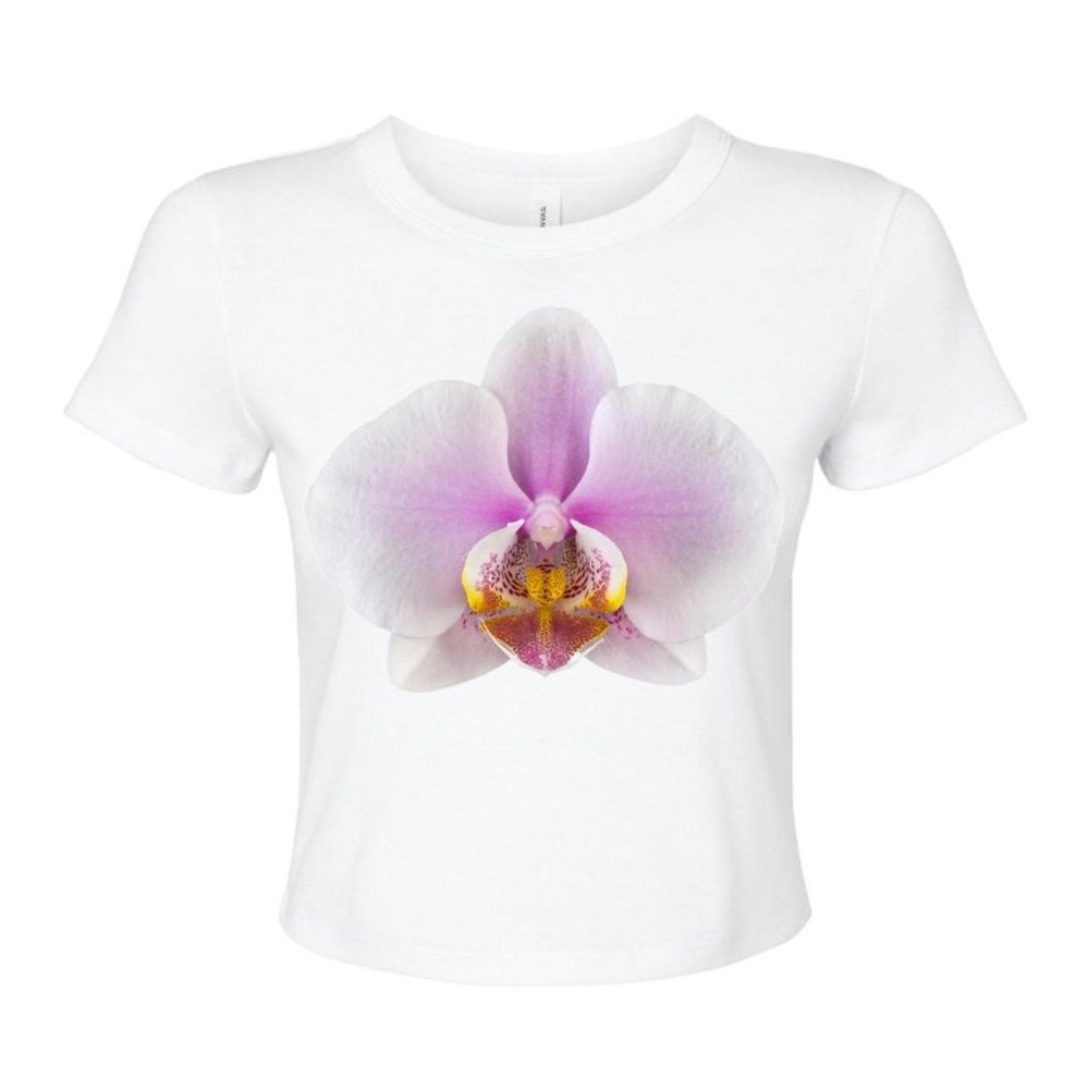 EN FLEURS JUMBO FLOWER BABY TEE — ORCHID